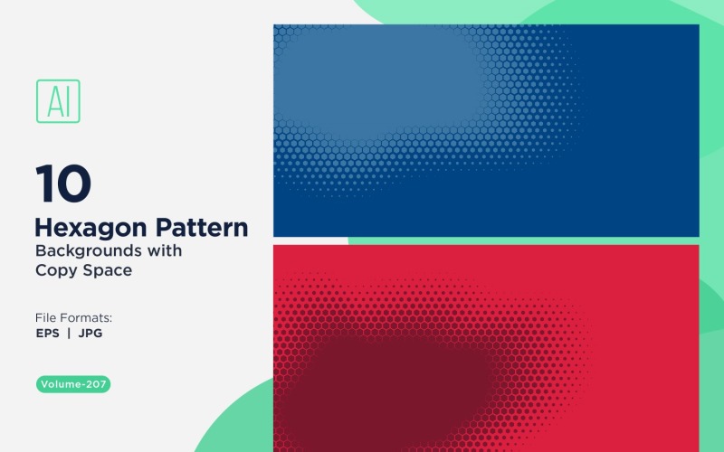 Fondo con patrón hexagonal dinámico para proyectos creativos 207