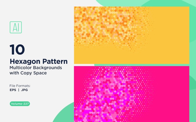 Levande honungsbimönsterbakgrund i flera färger och storlekar 227