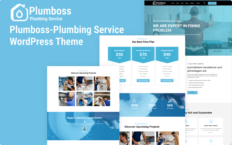 plumboss - тема Wordpress для сантехнических услуг