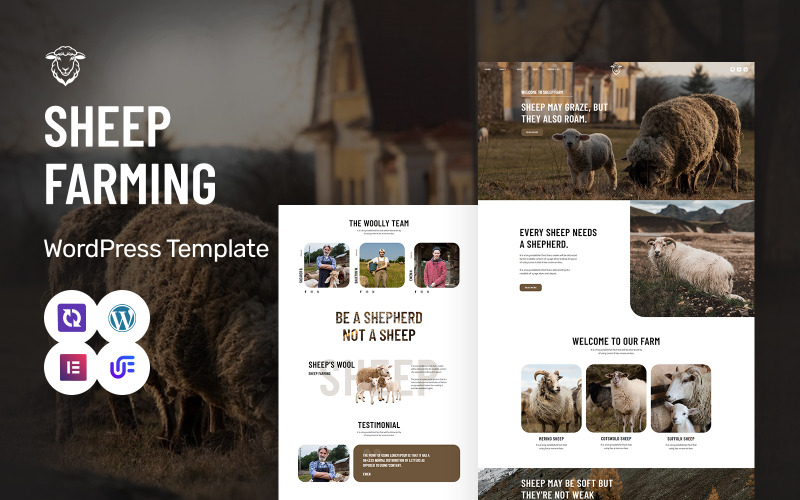 Sheepio - Thème WordPress Elementor pour ferme ovine
