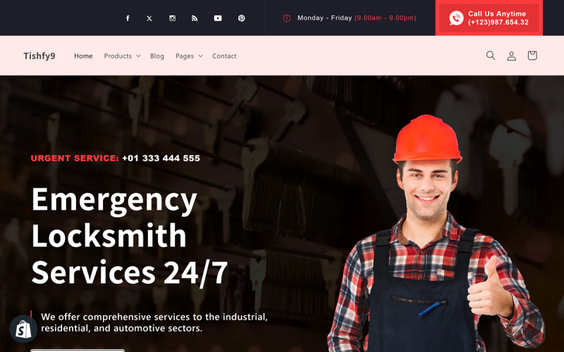 Tishfy9 - Negozio di fabbro Shopify 2.0