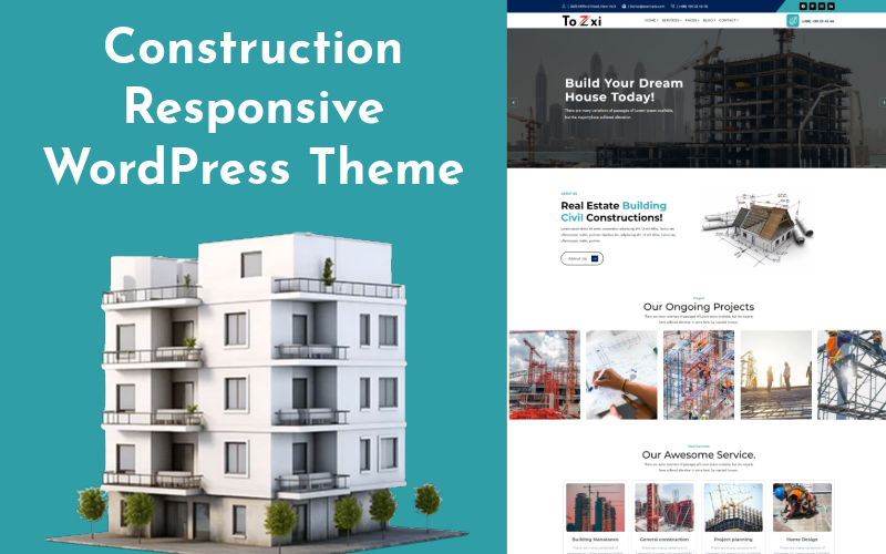 Toexi - Tema de WordPress adaptable para la construcción