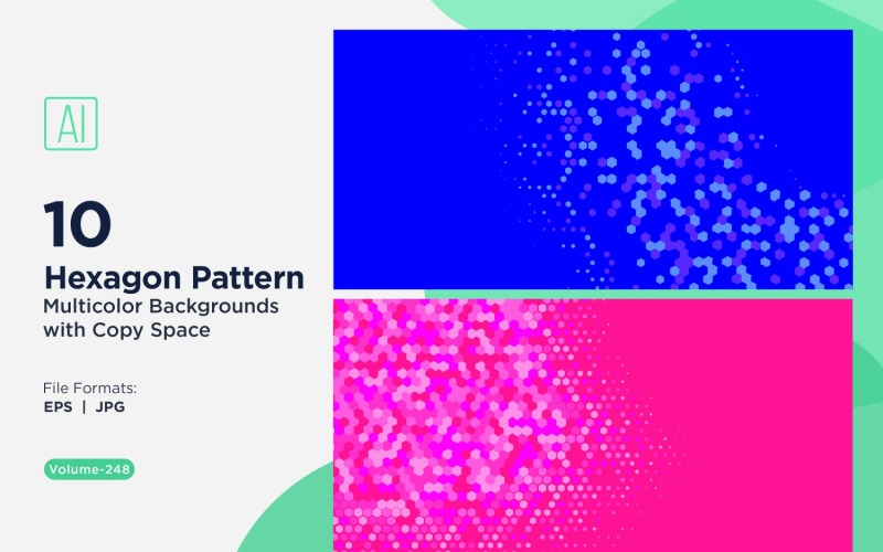 Яркий фон с рисунком медоносной пчелы в разных цветах и размерах 248