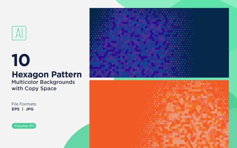 充满活力的蜜蜂图案背景，多种颜色和尺寸 311