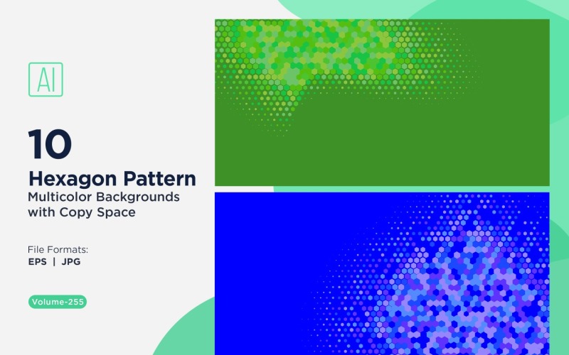 充满活力的蜜蜂图案背景，多种颜色和尺寸，255 种