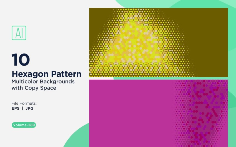 Vibrerande honungsbimönsterbakgrund i flera färger och storlekar 289