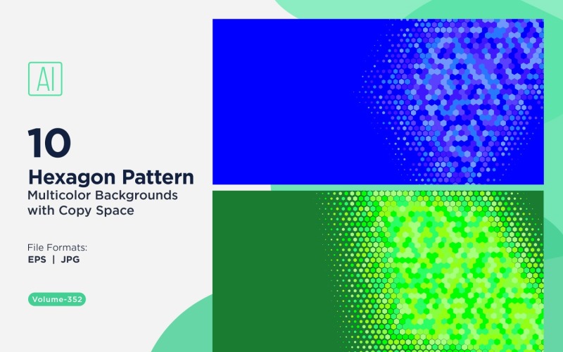 Яркий фон с рисунком медоносной пчелы в разных цветах и размерах 352