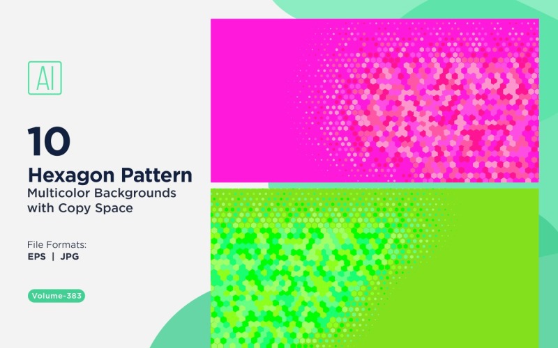 充满活力的蜜蜂图案背景，多种颜色和尺寸 383