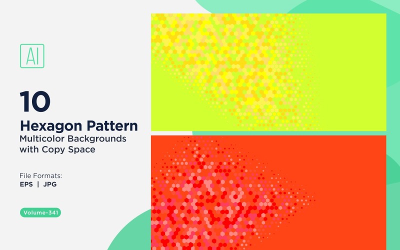 Levande honungsbimönsterbakgrund i flera färger och storlekar 341