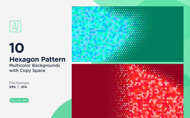 Levande honungsbimönsterbakgrund i flera färger och storlekar 387