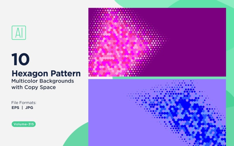 Motif d'abeilles vibrant en plusieurs couleurs et tailles 315