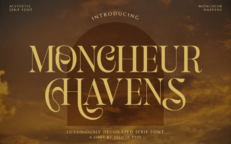 Moncheur Havens | Fonte Stylish Serif