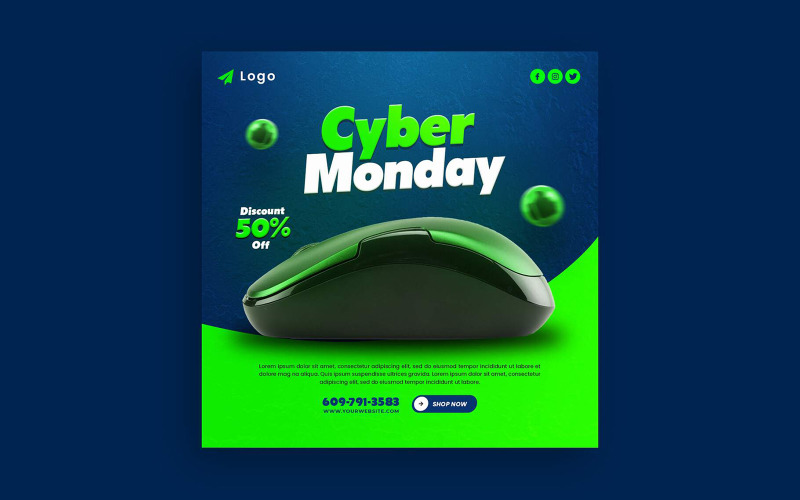 Šablona příspěvku o prodeji produktu na sociálních sítích 3