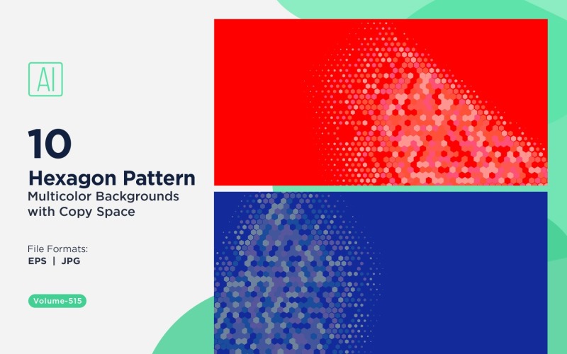 esagono colorato di varie dimensioni versatile modello di sfondo 515