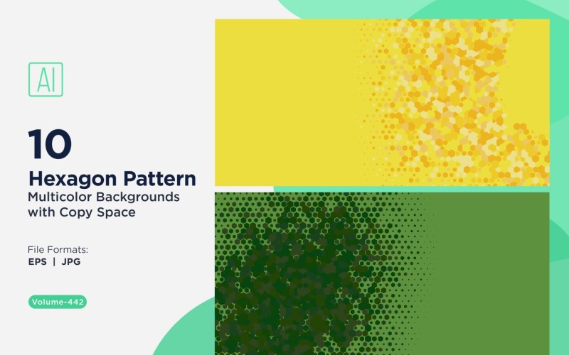 esagono colorato di varie dimensioni modello versatile sfondo 442