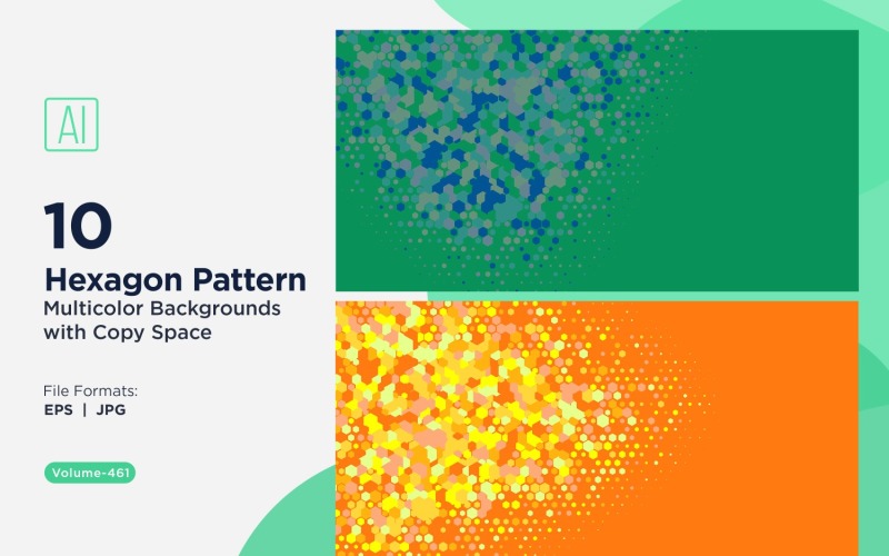 esagono colorato di varie dimensioni modello versatile sfondo 461