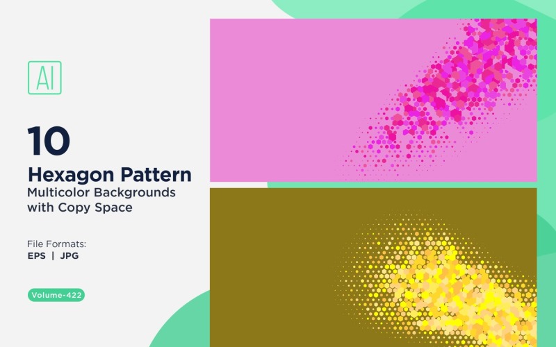esagono colorato di varie dimensioni versatile modello di sfondo 422