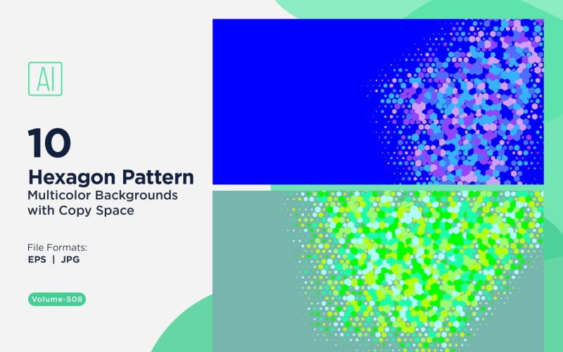 hexagone coloré de différentes tailles, motif de fond polyvalent 508