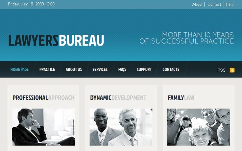 Lawyer Facebook HTML CMS Template