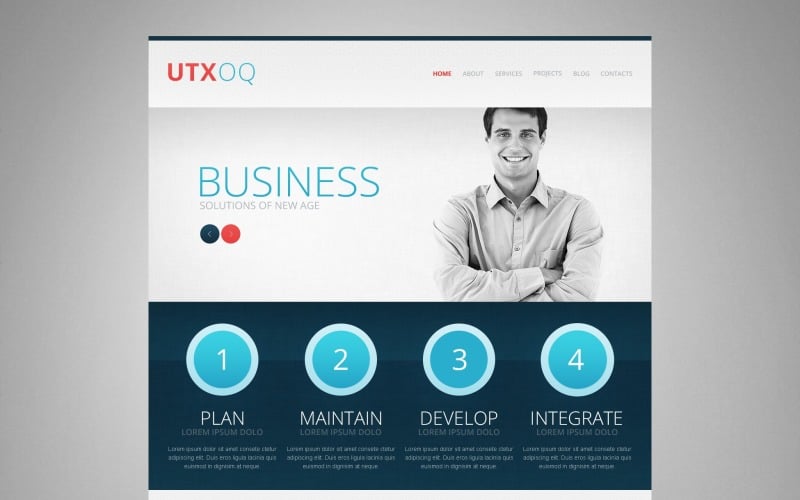 Modèle Drupal en ligne de solutions de gestion