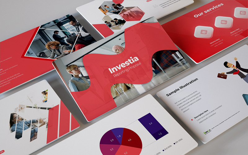 Investia - Modello di Google Slides per report aziendali