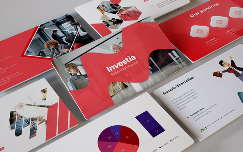 Investia - Raport biznesowy Szablon Google Slides