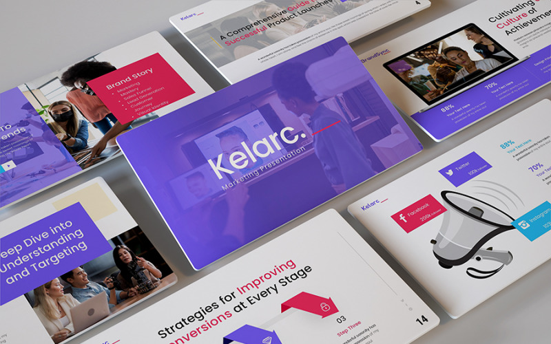 Kelarc - Zakelijke marketing Google Slides-sjabloon