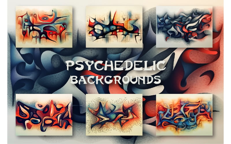Psychedelic backgrounds. Wall Art.