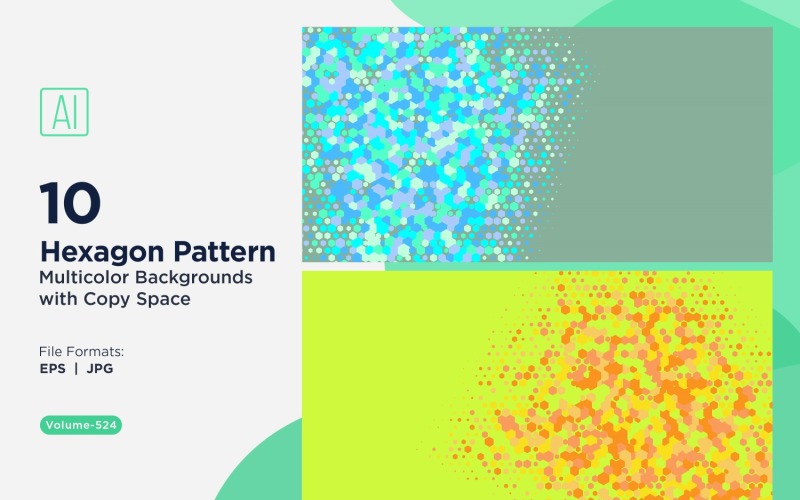 Colorful Hexagon of Various Sizes Versatile Pattern Background 524
