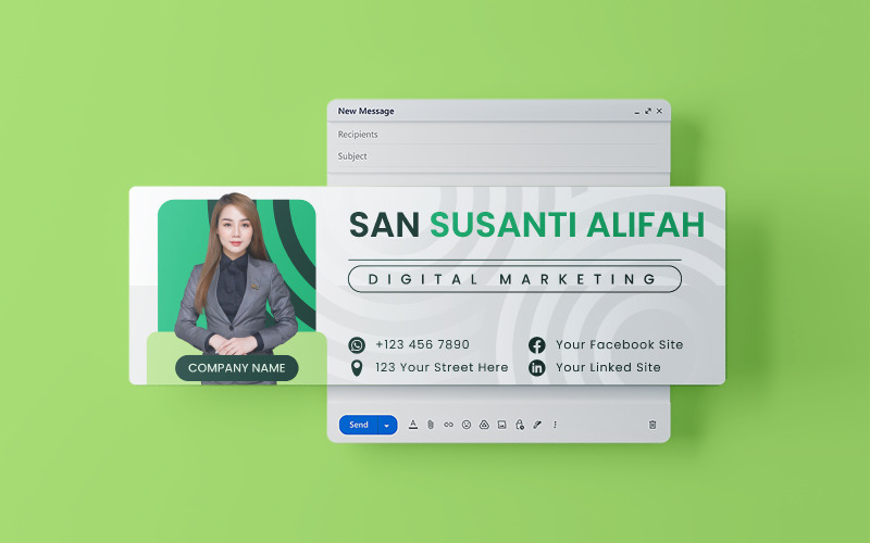 Modern e-signaturdesigninlägg
