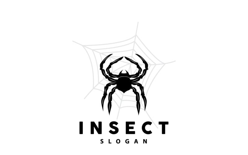 Spider Logo Insect Animal Vector Premium V6
