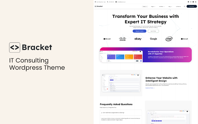 Bracket - motyw WordPress dla rozwiązań informatycznych