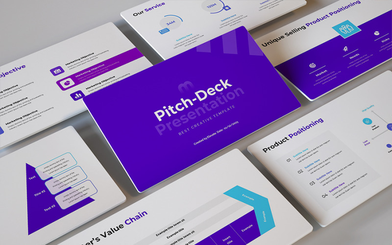 Elevate - PowerPoint-sjabloon voor een zakelijke pitchdeck