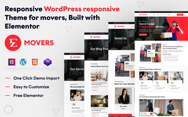 EZ Movers: Všestranné a výkonné téma WordPress pro Movers a Packers