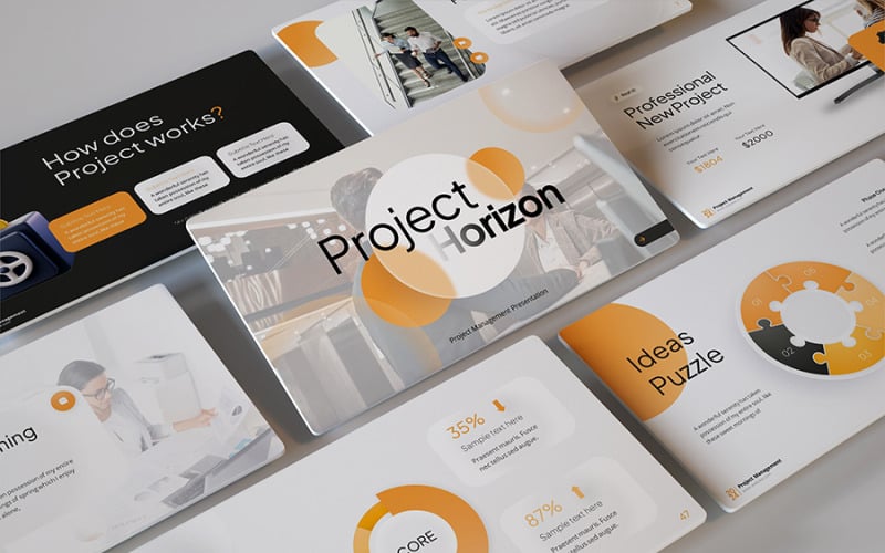Horizon - Modello di PowerPoint per la gestione aziendale