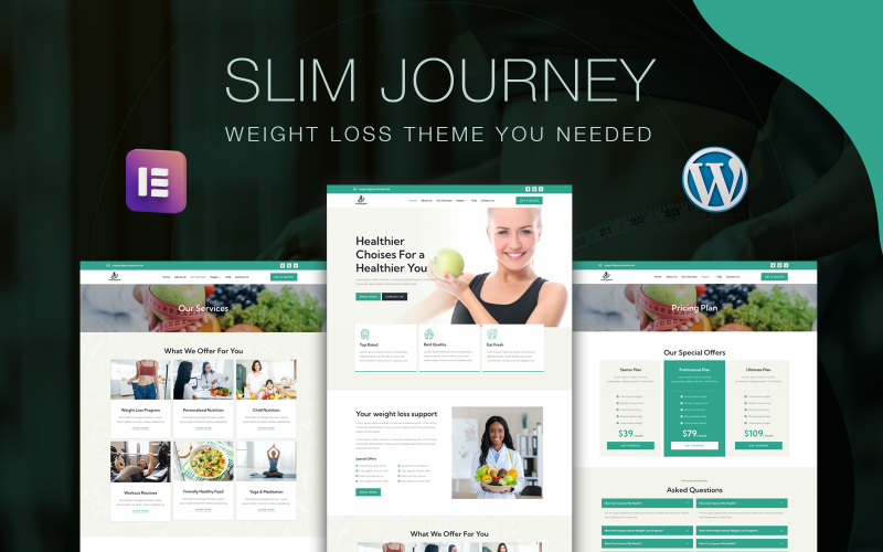 Slim Journey – Minimalistisches und modernes Thema zur Gewichtsabnahme