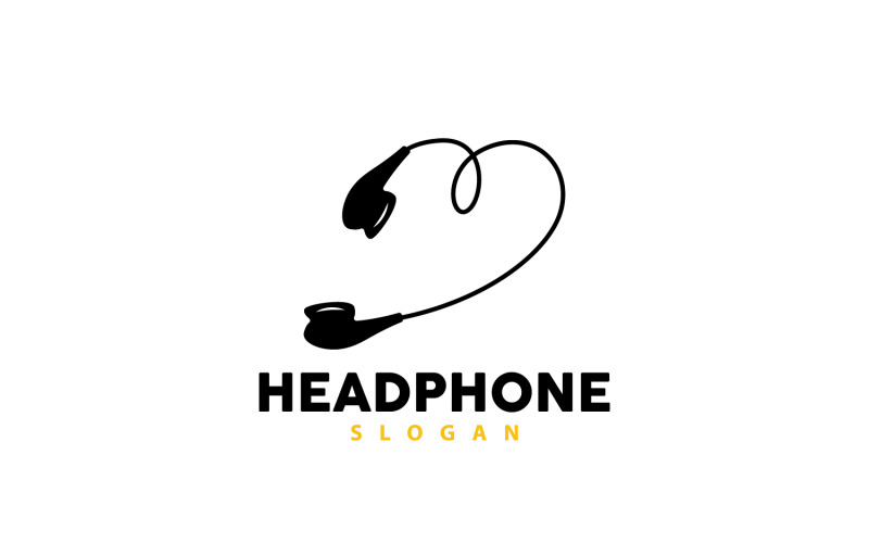 Casque Logo Appareil d'écoute de musique Vector V2