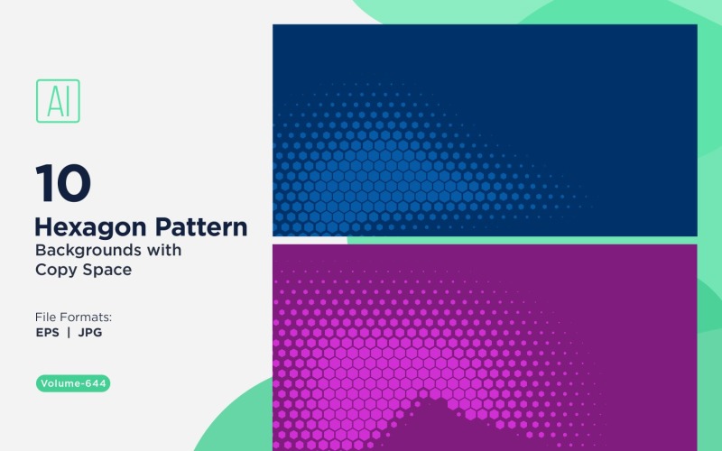 Dynamic Hexagon Pattern Background for Creative Projects 644