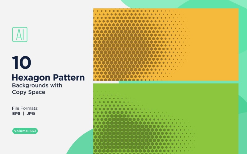 Dynamisk hexagonmönsterbakgrund för kreativa projekt 633