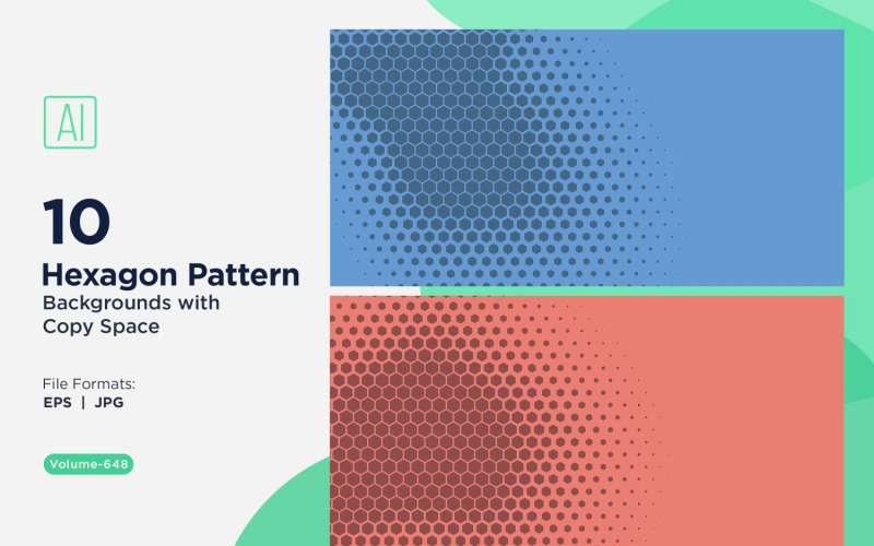 Dynamisk hexagonmönsterbakgrund för kreativa projekt 648