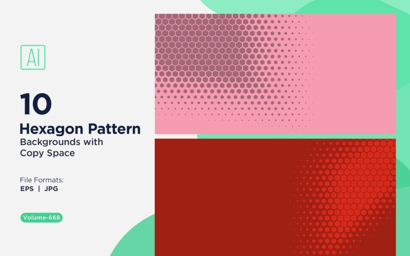 Dynamisk hexagonmönsterbakgrund för kreativa projekt 668