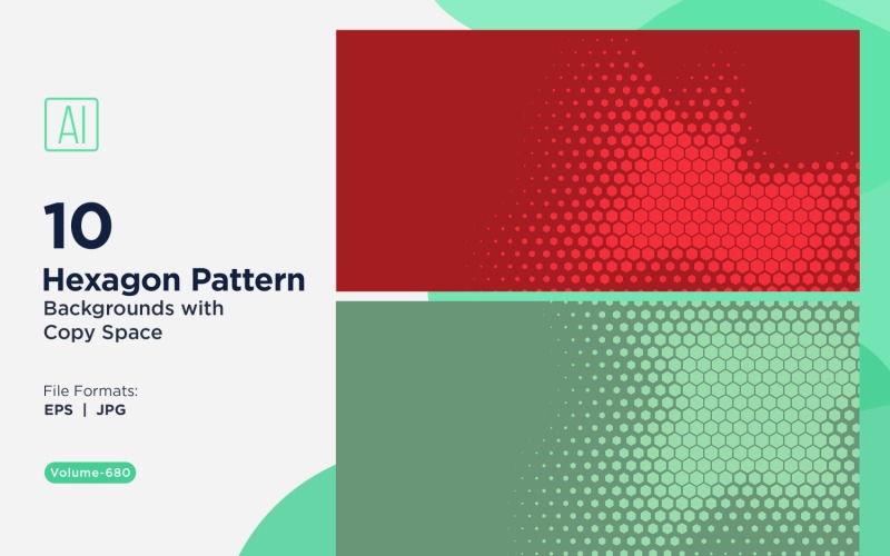 Dynamisk hexagonmönsterbakgrund för kreativa projekt 680