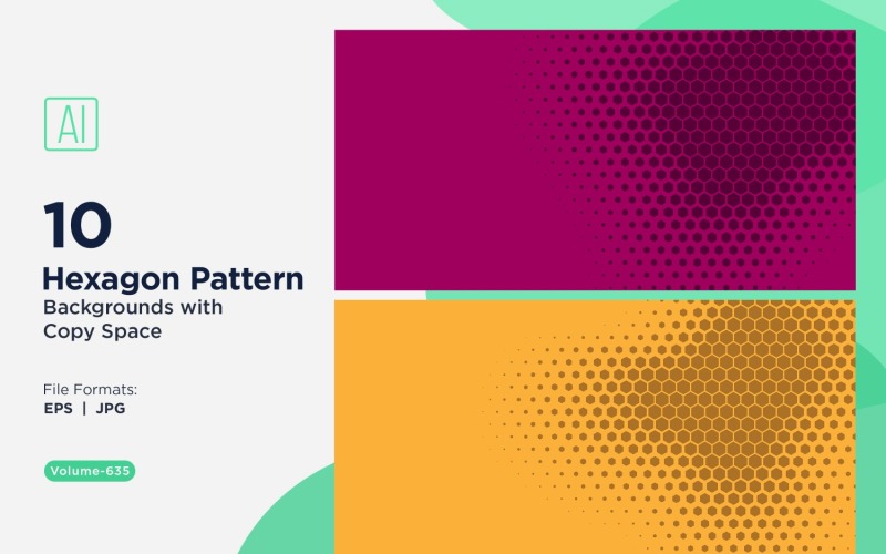 Fondo con patrón hexagonal dinámico para proyectos creativos 635