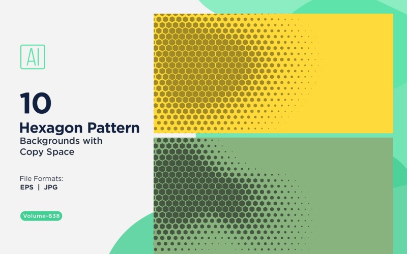 Fondo con patrón hexagonal dinámico para proyectos creativos 638