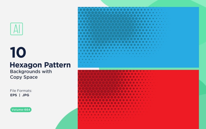 Fundo de Padrão Hexagonal Dinâmico para Projetos Criativos 664