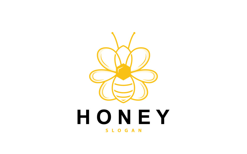 Logo Honey Bee Animal Vector V2