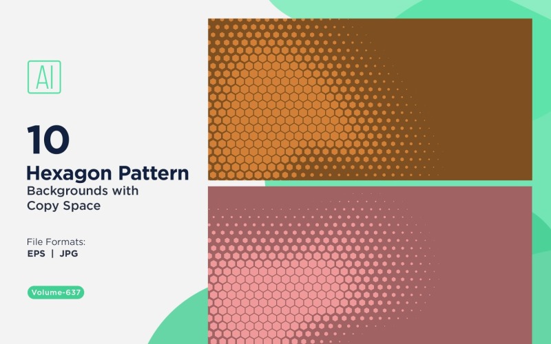 Padrão de hexágono dinâmico para projetos criativos 637