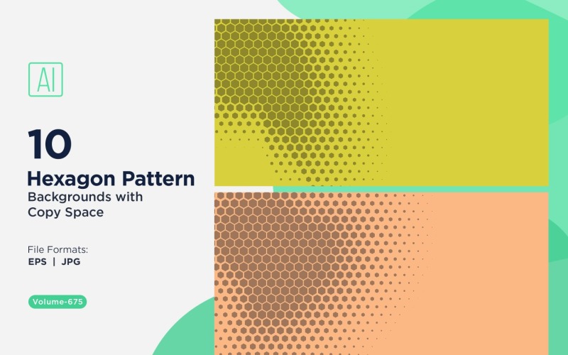 Padrão de hexágono dinâmico para projetos criativos 675