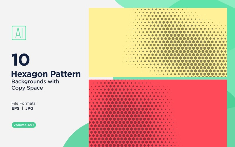 Arrière-plan à motif hexagonal dynamique pour projets créatifs 697