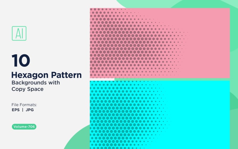 Arrière-plan à motif hexagonal dynamique pour projets créatifs 706